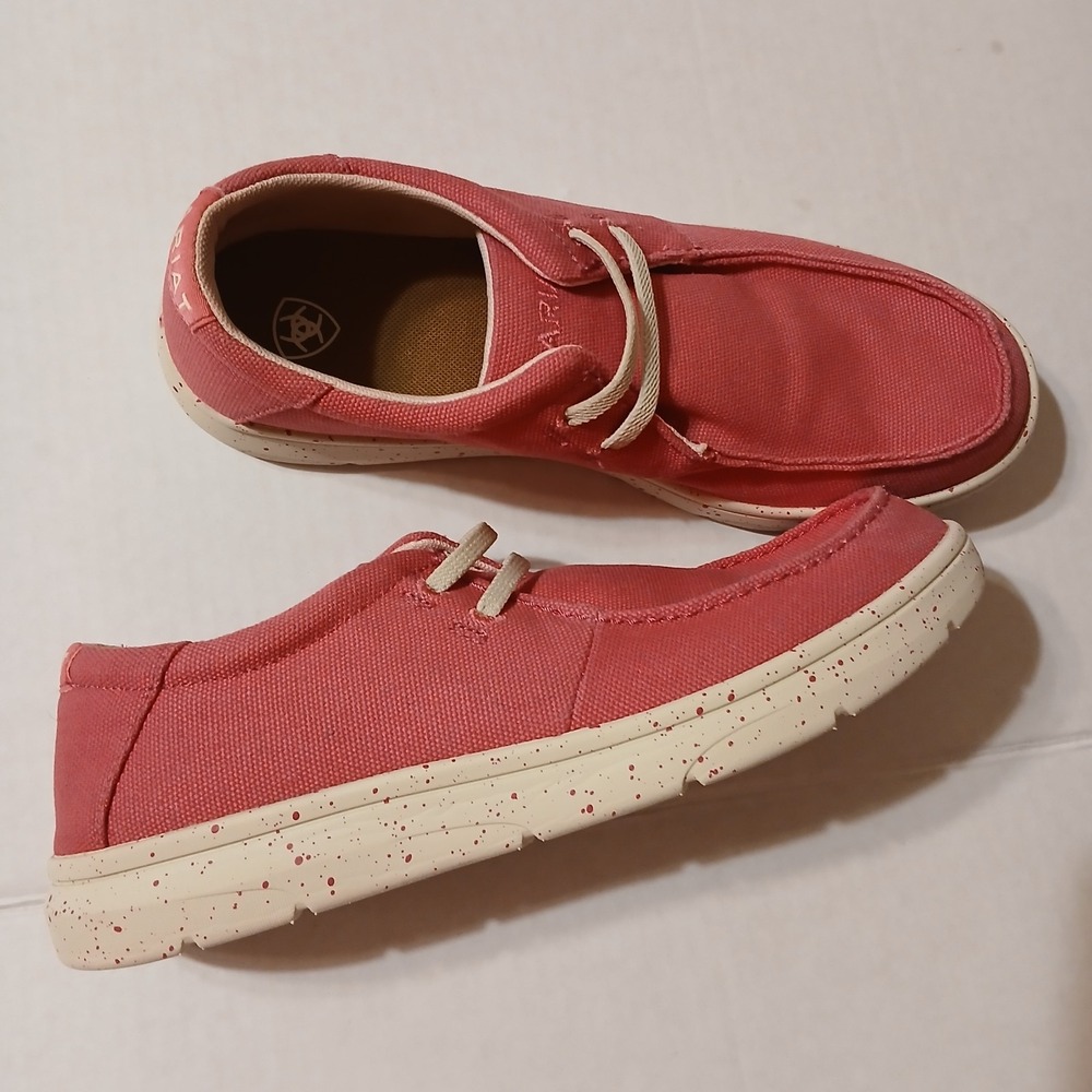 Ariat Hilo Shoes Womens 6 Pink Canvas Slip On Casual Sneakers Speckled Sole